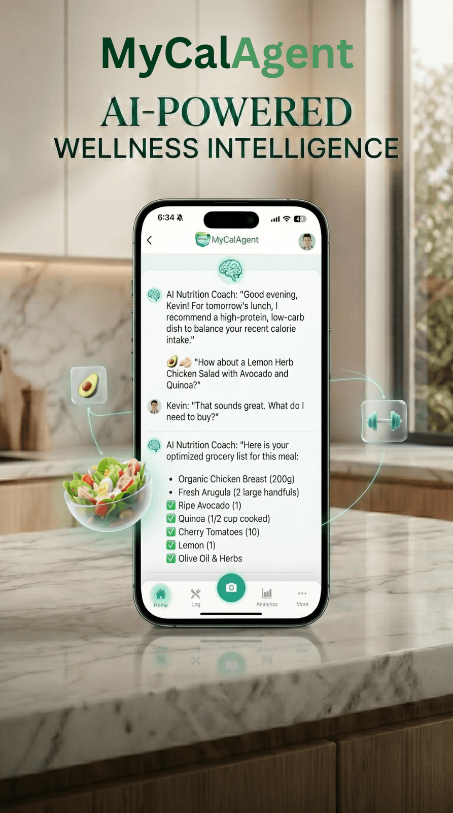 MyCalAgent behavioral wellness patterns